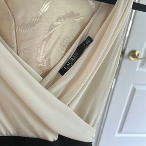 Evening Gala dress. Ralph Lauren black and cream.